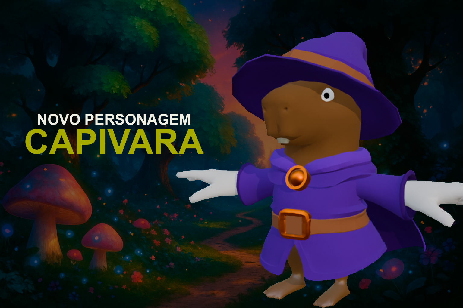 A Capivara chega ao Mage Builder